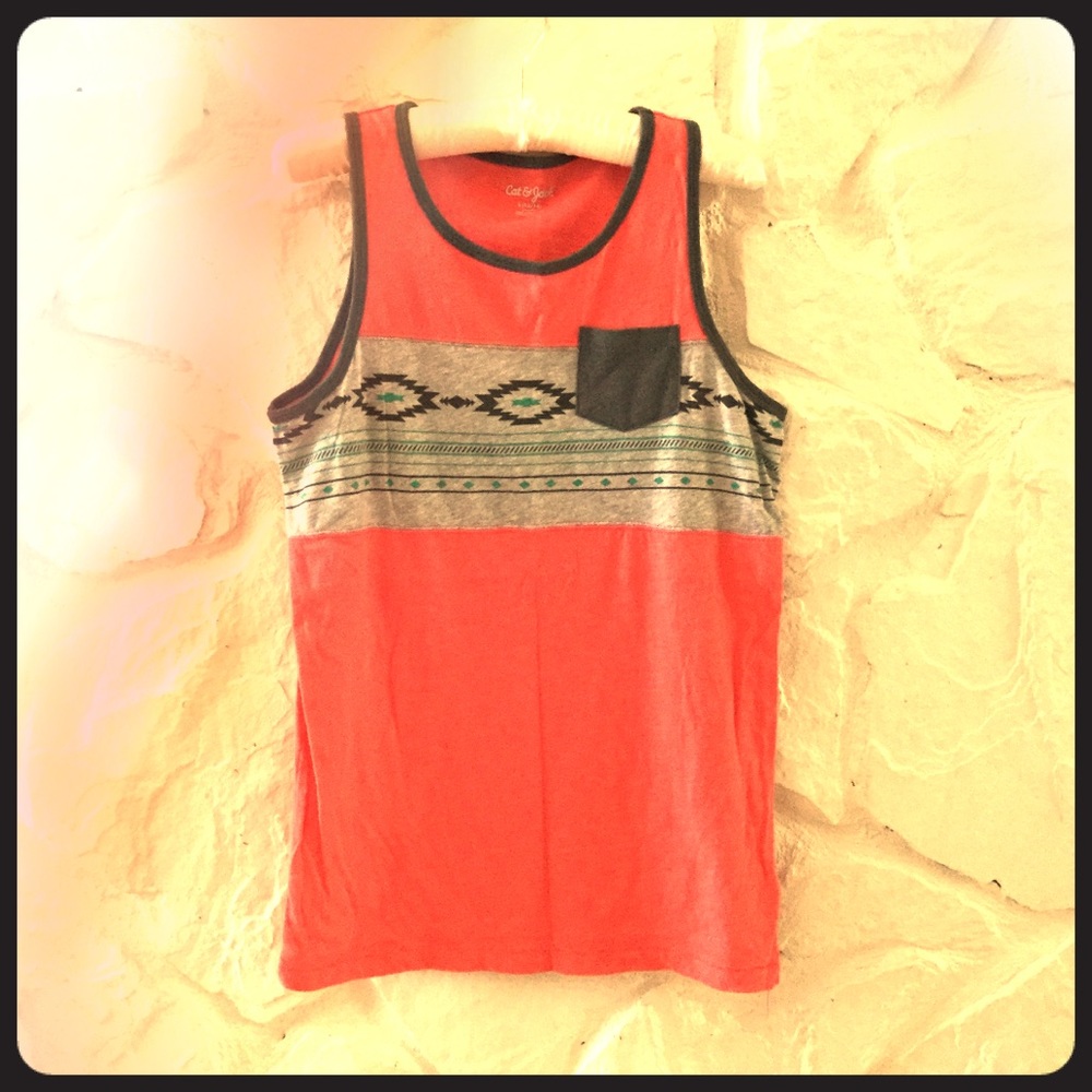 Cat & Jack Red Pocket Tank Top Sz 12-14